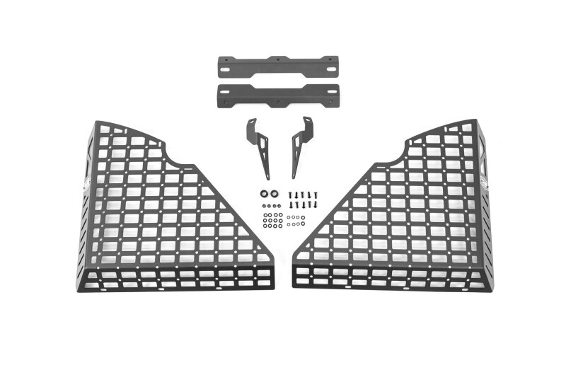 Jeep Wrangler JK Rear Window Molle Panels - DV8 Offroad - Pocketed - Micro-texture Black Powder Coat - `07-`18